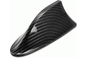 AUTOZOCO Universal Shark Fin Style Car Antenna, Shark Car Antenna, FM/AM Radio Signal Reception Device, Waterproof Self-Adhes