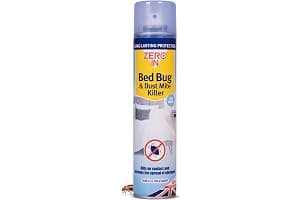 Zero In Bed Bug & Dust Mite Killer – Bed Bug Spray for Mattress, Bed Frames & Furnishings - Fast-Acting Aerosol Surface Treat