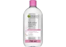 Garnier Micellar Cleansing Water 700ml, Gentle face cleanser & Make up Remover, Suitable For All Skin Types Including Sensitive Skin, Soothing Formula, Dermatologically Tested