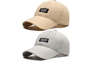 LCKEBT 2 Packs Gorras Verano Running Hombre Impermeable, Gorra de Béisbol Secado Rápido Protección Solar, Sombrero de Sol de Transpirable Ligeras Plegable para Senderismo Pesca Jungla