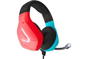 Orzly Auriculares Gaming Compatible con PS5, PS4, PC, Xbox, Nintendo Switch, con microfono Sonido Premiun RGB Luz LED, cancelación de Ruido - Hornet RXH20 Tanami Edicion