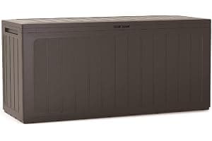 Baul de Jardin 280 litros Prosperplast Boardebox de plastico en Color Ocre Oscuro 116 x 43,3 x 55 cm