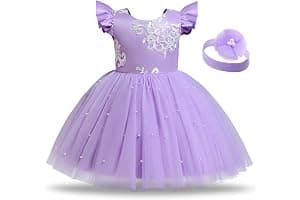 TTYAOVO Bebé Boda Pompa Bautismo Bautizo Tutu Vestido Chicas Princesa Vestir