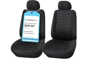 Upgrade4cars Fundas Asientos Delanteros Coche Universales Negro | Cubre Universal | Protector de Asiento Delantero para Conductor y Copiloto | Accesorios Interior Decoracion