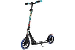 SereneLife Patinete Adolescentes, con Luces, Plegable, Ajustable, Adultos, Freno Manillar, Dos Ruedas, Barra en T, Facil maniobra