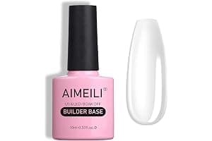 AIMEILI Gel Uñas Constructor Base Coat y Builder Gel 7 en 1 Nail Extensión Esmaltes Semipermanentes de Uñas UV LED Building Base 10ML