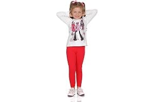 FUTURO FASHION Girls Children Full Length Plain Cotton Leggings Cycling Casual Wear Infant Trousers Leggings Solid Tights Pants for Kids