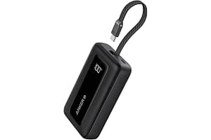 Anker Zolo Power Bank(2025 Upgrade), 20,000mAh 30W High-Speed Portable Charger with Built-In USB-C Cable, Battery Pack For iPhone 17/17 Air/17 Pro/17 Pro Max/16/15 Series, Galaxy, and More