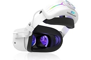 Eyglo Correa RGB Compatible Con Quest 3S - Repuesto Para Correa Elite Con Batería de 12000 mAh - Mayor Comodidad y Soporte - Accesorios de Realidad Virtual - Prolonga el Tiempo de Juego