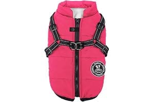 Poseca Waterproof Winter Coat for Small Dogs - Warm Vest Jacket with Harness for Small Medium Large Dogs