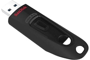 SanDisk 64GB Ultra USB Flash Drive USB 3.0 Up to 130 MB/s Read, Black, (Pack of 1)
