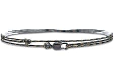 Made by Nami Pulsera Fina para Hombres y Mujeres con Cierre de Mosquetón Hecha a Mano - Joyería Marítima para Surfistas - Pulsera de Tela Minimalista - 100% Impermeable y Ajustable (Camuflaje Negro)