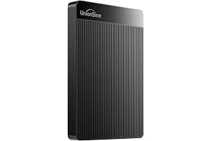 UnionSine External Hard Drive 500GB Ultra Slim Portable Hard Drive USB 3.0 HDD Storage Compatible for PC,Mac, Laptop, Xbox, Xbox one, PS4(Black)