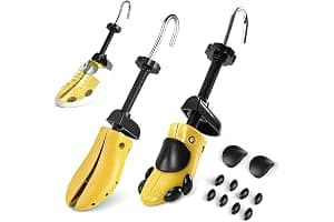 Veebmys Ensanchador de Zapatos Universal, 1 Par con Sistema 4 Vías y Almohadillas, Regulación de Longitud y Anchura, para Botas, Zapatos Deportivos, de Cuero, con Tacón, 35-42