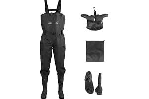 SWAWIS Vadeadores de Pesca para Hombres Impermeables Transpirables Mujeres Caza Vadeadores Transpirables e Impermeables, Ideales para Obras de Construcción, Pesca y Granjas 42-46W