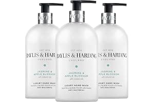 Baylis & Harding Jasmine and Apple Blossom Anti-Bacterial Hand Wash, 500 ml (Pack of 3) - Vegan Friendly