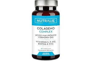Colágeno Ácido Hialurónico - Hidrolizado + Biotina + Q10 - Piel Cartílago - Vit C D B12 y Zinc - Collagen Complex - 60 Cápsulas Nutralie