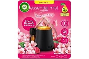 Air Wick Cherry Blossom & Raspberry Essential Mist Kit 20ml, Lasting for up to 45 days per refill, Air Freshener