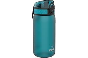ION8 Botella de Agua para Niños, 350ml, a Prueba de Fugas, Fácil de Abrir, Cerradura Segura, Apta para Lavavajillas, Sin BPA, Asa de Transporte, Fácil de Limpiar, Neutro en Carbono