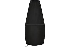 Dokon Large Chimenea Cover Waterproof Chiminea Covers Windproof Anti-UV Heavy Duty Oxford Fabric Outdoor Chimney Cover, Garden Patio Heater Covers (122x21/61cm) - Black