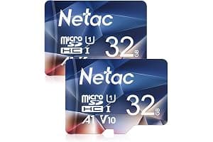 Netac 2 Paquetes 32 GB Tarjeta Micro SD A1 U1 C10 V10 UHS-I Velocidad hasta 90/10 MB/S Tarjeta de Memoria para Teléfono, Videocámara, Switch, Tableta
