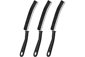 Crevice Cleaning Brush, Bathroom Tile Groove Gap Cleaning Brush,Premium Crevice Cleaning Tool Aluminum Support with 15° Angle Magic Brush, Thin Brush for Home Kitchen