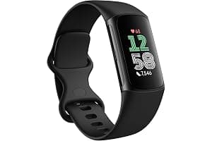 Fitbit Charge 6 Activity Tracker with 6 Months Premium Membership Included, 7 Days Battery Life and Google Wallet and Google Maps, Obsidian/Black Aluminum