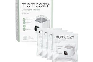 ​Momcozy Official Washing Block for KleanPal Pro Baby Bottle Washer, 120 Detergent Tablets for Cleaning Baby Bottles, Breast Pump Parts, Feeding Accessories, Rinse-Free, BPA-Free, Travel & Home Use