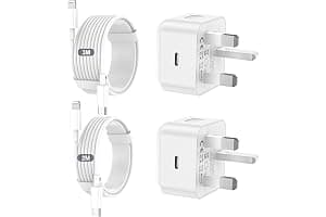 for iPhone Charger Fast Charge, 2Pack PD Fast Apple Charger UK USB C Plug With 2M&3M iPhone Fast Charger Cable [ MFi Certified] Lightning Cable for iPhone 14 13 12 11 Pro Max XS X 8 6, iPad