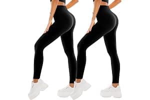 SINOPHANT 2 Leggins Mujer Pantalon Yoga Mallas Deporte Leggings Suaves Elásticos de Cintura Alta Pilates