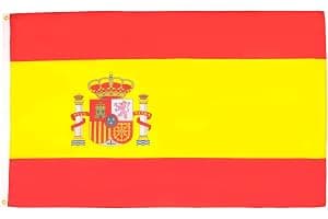 BANDERA de ESPAÑA 90x60cm - BANDERA ESPAÑOLA 60 x 90 cm poliéster ligero - AZ FLAG
