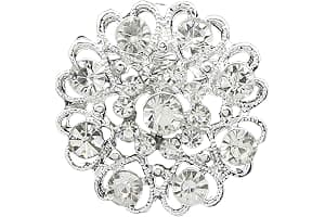 FAIRYGATE Brooch Pins Retro Crystal Rhinestone Brooches for Shirt Collar Decoration, B20