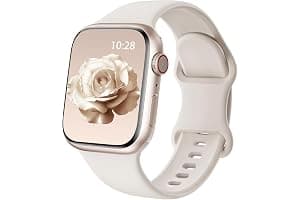 Patented Upgraded Silicone Strap Compatible with Apple Watch Straps 38mm 40mm 41mm 42mm(Series 10) for Women Men,Soft and Breathable Sport Watch Bands for iWatch Series 10 9 8 7 6 5 4 3 2 1 SE