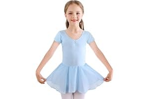 Bezioner Vestido de Ballet Maillot de Danza Manga Larga Gimnasia Leotardo Algodón Body Clásico para Niña