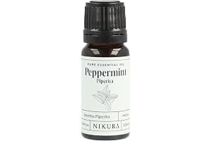 Nikura Peppermint Essential Oil - 10ml | Perfect for Repelling Spiders, Rats, Mice, Bugs, Ants | Great for Hair, Headaches Relief, Energy Boost, Skin, Candle Making | Vegan & UK Made