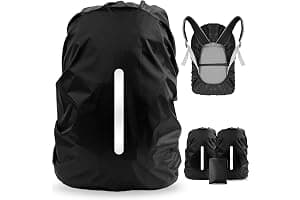 LAMA 2pcs Funda Impermeable para la Lluvia para Mochila, Protector Reflectante a Prueba de Lluvia para Antipolvo y Antirrobo S 18L-25L