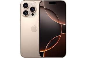 Apple iPhone 16 Pro de 256 GB: Smartphone 5G con Control de Cámara, grabación en 4K a 120 f/s con Dolby Vision y un Gran Salto en autonomía. Compatible con los AirPods; Titanio Color Desierto