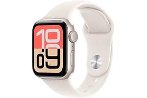 Apple Watch SE 3 GPS 40mm Smartwatch with Starlight Aluminium Case with Starlight Sport Band S/M. Fitness and Sleep Trackers, Heart Rate Monitor, Always-On Display, Water Resistant
