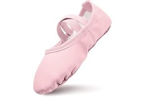 Zapatillas de ballet para niña, de piel, forro de algodón grueso, suela de piel completa, zapatos de danza, correas precosidas, zapatillas de ballet