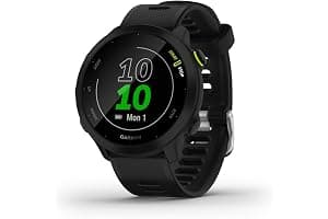 Garmin Forerunner 55 Easy to Use Lightweight GPS Running Smartwatch, Running and Training Guidance, Safety and Tracking Features included