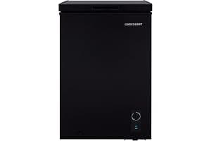 Cookology CCFZ99BK Freestanding Chest Freezer in Black - 99 Litre Capacity - For Kitchens, Outbuildings & Garages - Adjustable Feet & Temperature Controls - 4 Star Freezer Rating