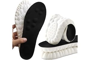Memory Foam Insoles with Arch Support for Women Men,Comfort Massage Insoles Replacement Shoe Inserts for Trainers Sneakers Sports Shoes Work Boots,Breathable,Shock Absorption (8/8.5UK, Black)
