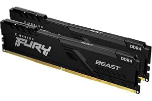 Kingston FURY Beast 64GB (2x32GB) 3200MHz DDR4 CL16 Desktop Memory Kit of 2 KF432C16BBK2/64