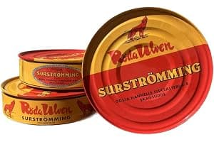 Surströmming ARENQUE | Especialidad sueca | Röda Ulven 300g/400g Lata (arenque fermentado) | Desafío Surströmming | Pescado de Suecia