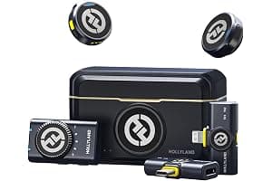 Hollyland Lark M2 Combo Micrófono Inalámbrico (2TX+3RX) para Cámara, iPhone, Android, PC, 300m, 48kHz/24 bit, Hi-Fi Audio, ENC Anti-rumore, 40 Horas, Microfono de Solapa per Livestream, Vlog - Negro