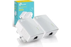 TP-Link TL-PA4010 KIT AV600 Powerline Adapter Starter Kit, HomePlug AV2 Powerline Network Adapters, Up to 600Mbps, 1× Fast Ethernet Port, Plug and Play, Energy Saving Mode, 300M Range