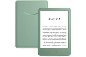 Amazon Kindle (newest gen) – Lightest and most compact Kindle with glare-free display, faster page turns, adjustable front light and long battery life – 16 GB – With Ads – Matcha