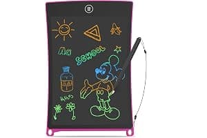 Girls Gifts, Kids Drawing Pad, Toys for 2 3 4 5 6 Year Old Boys, Girls, 8.5 inch Reusable Sketch Writng Board, Erasable Doodle Tablet with Lock, Birthday (Pink)