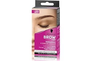 Schwarzkopf Brow Tint Dark Brown (10ml), Permanent Eyebrow Tint, Long-Lasting Intensity, Water- and Smudge-Proof, Easy Application Brow Tint for Up to 10 Applications, Vegan Formula
