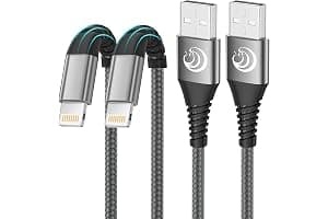 2Pack 2M iPhone Charger Cable, MFi Certified Lightning Cable Fast Charging Braided iPhone Charger Fast Charge USB Charging Lead for Phone 14 13 12 11 Pro Max XS XR X 8 7 6 Plus 5 SE, iPad and iPod